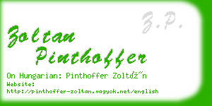 zoltan pinthoffer business card